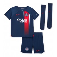 Camisa de Futebol Paris Saint-Germain Vitinha Ferreira #17 Equipamento Principal Infantil 2023-24 Manga Curta (+ Calças curtas)